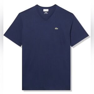 Lacoste Men's Blue V-Neck T-Shirt